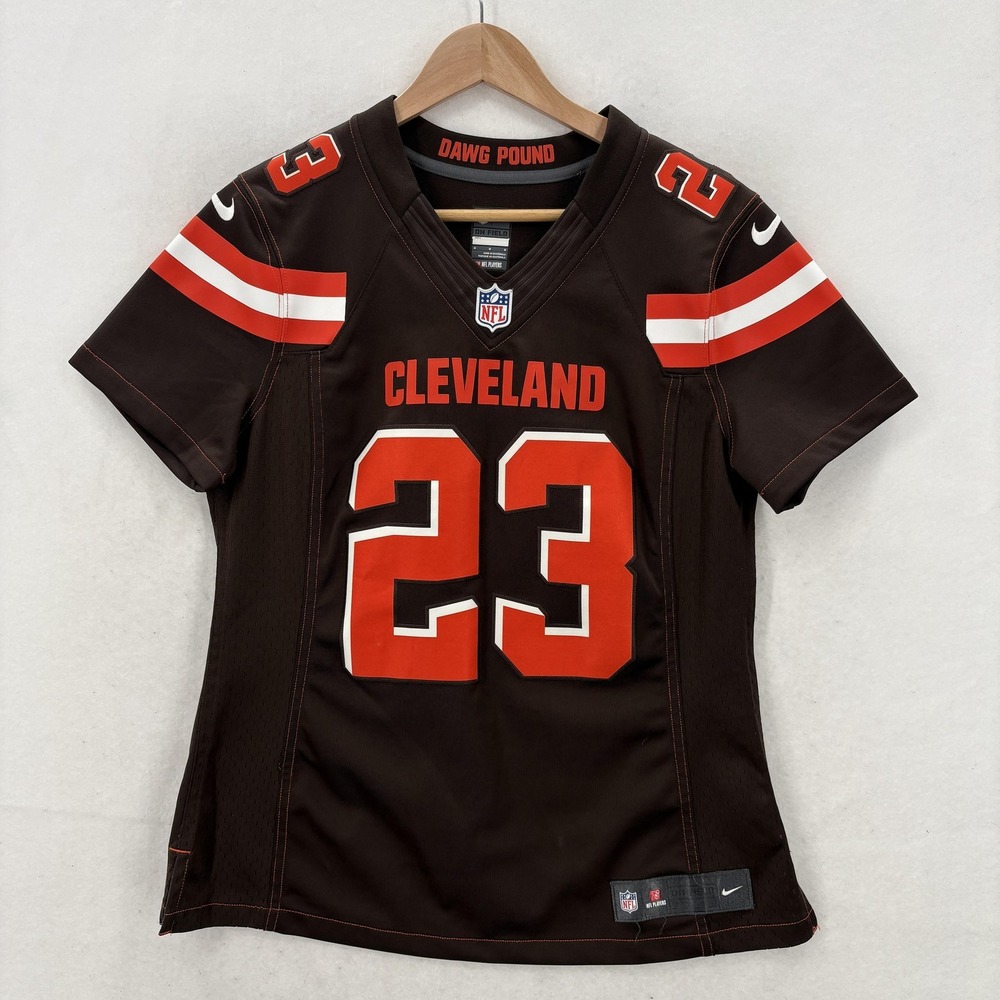 Cleveland Browns Football Jersey Womens Medium Brown NFL Nike Joe Haden 23